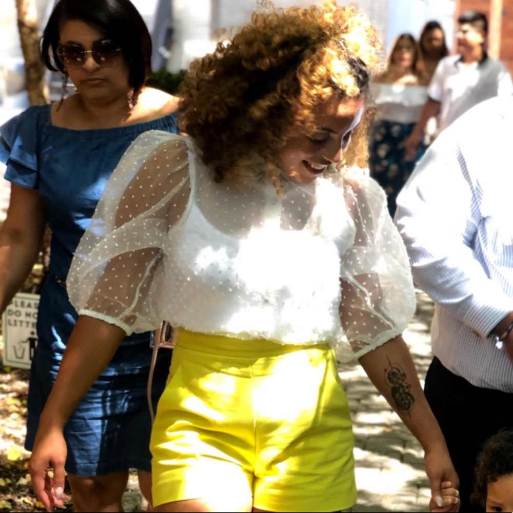 Zara button down top